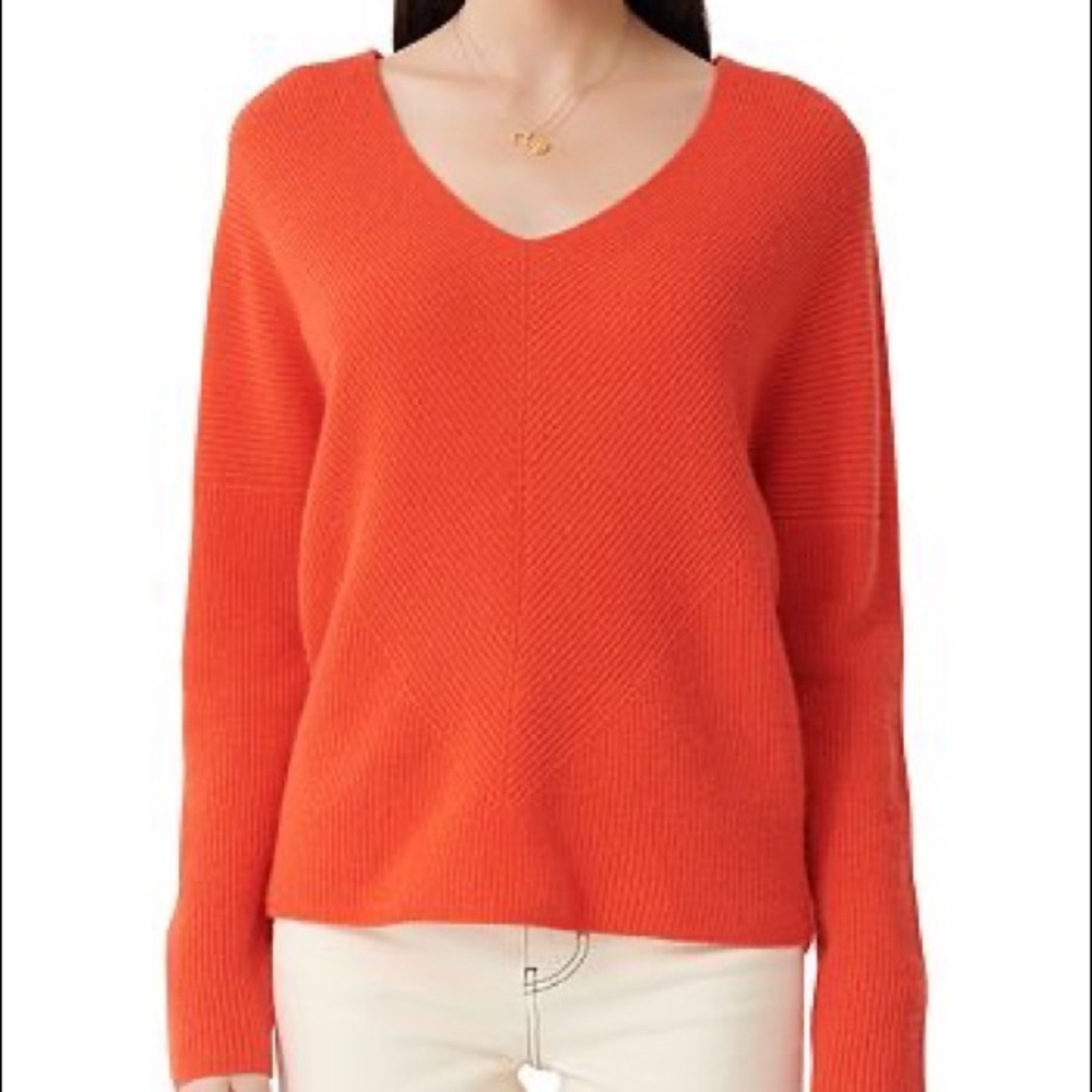 Maje Madina Orange Cashmere Sweater
